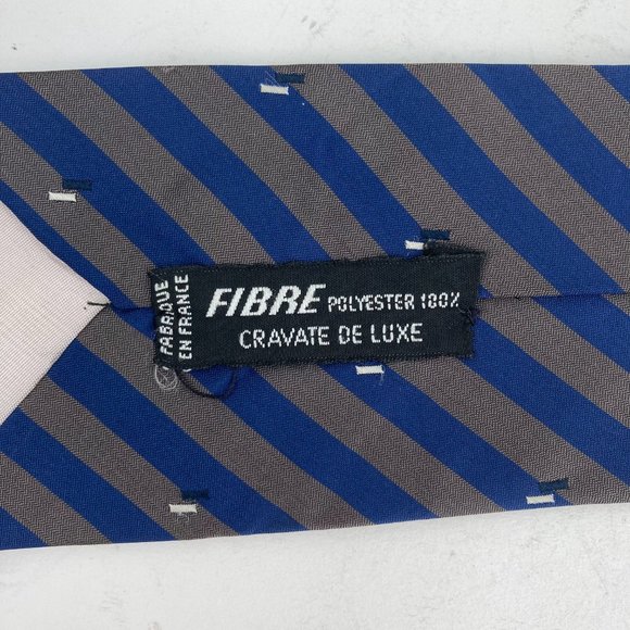 Fibre Cravate De Luxe Stripped Patterned Neck Tie - Picture 4 of 4